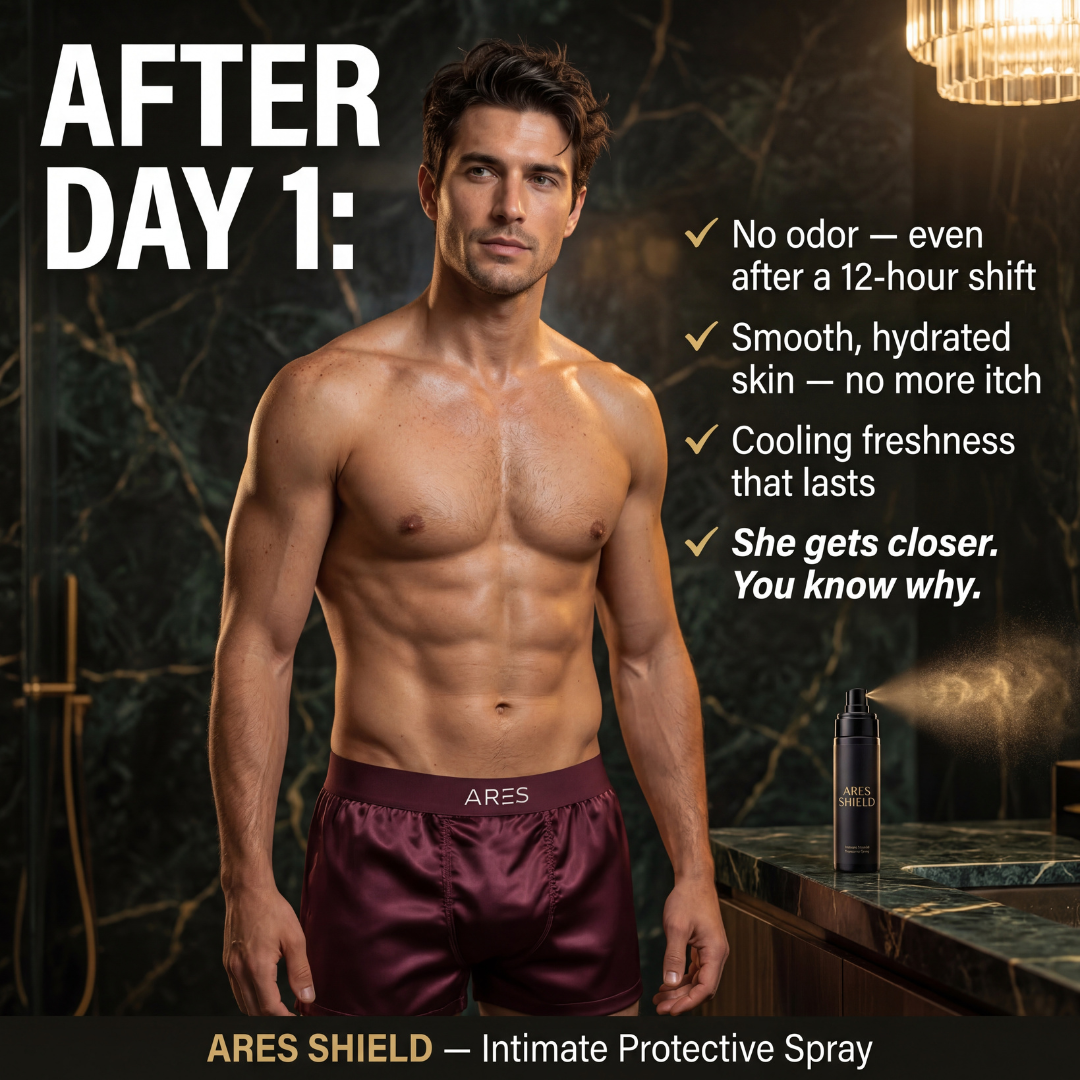 Ares Shield - Antibacterial Intimate Protective Spray for Men